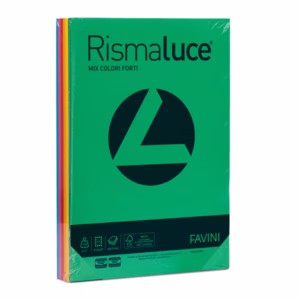 Carta Rismaluce - A4 - 140 gr - mix 6 colori - Favini - conf. 200 fogli
