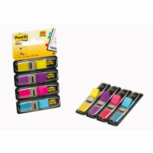 Segnapagina Post it® Index Mini - 683-4AB - 12 x 43,1 mm - 4 colori vivaci - Post it® - conf. 140 pezzi