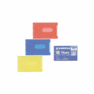 Porta Cards rigido - PVC - 8,5x5,4 cm - semitrasparente - Favorit