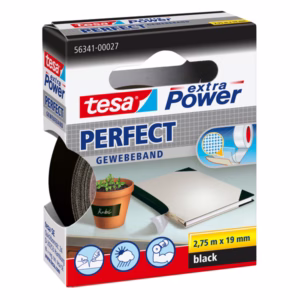 Nastro adesivo telato XP Perfect - 1,9 cm x 2,7 m - nero - Tesa