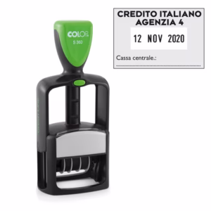 Timbro Datario Office S 360 - autoinchiostrante - personalizzabile - 3 x 4,5 cm - Colop®