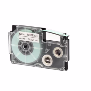 Nastro - 6 mm x 8 mt  - nero/bianco - Casio