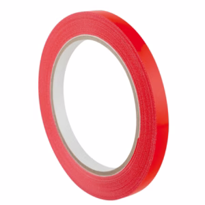 Nastro adesivo 350 - 9 mm - PVC - rosso - Eurocel - rotolo da 66 m