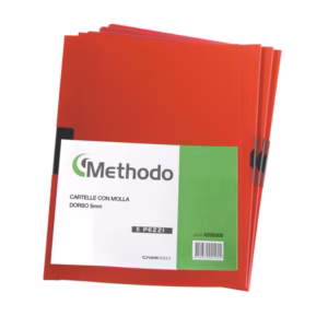 Cartellina con molla Spring File - PPL - 22x31 cm - dorso 5 mm - rosso - Methodo