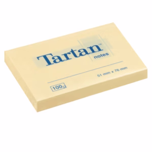 Blocco foglietti - giallo pastello - 51 x 76mm - 63gr - 100 fogli - Tartan™