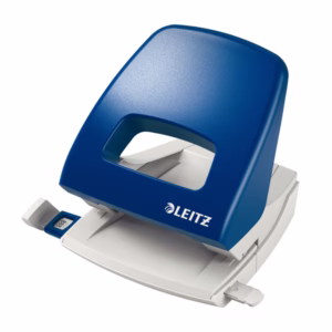 Perforatore Metal Rim 5005 - passo 8 cm - max 25 fogli - 2 fori - blu - Leitz