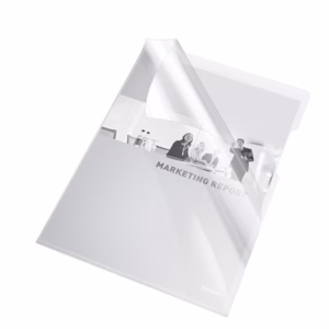 Cartelline a L - PVC - liscio - 21x29,7 cm - trasparente - Esselte - conf. 25 pezzi