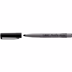 Marcatori permanente Marking a base d'alcool - punta pocket tonda 1,10mm - nero - Bic - conf. 12 pezzi