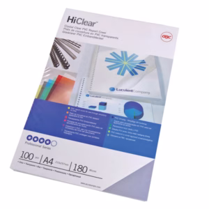 Copertine Hi-Clear - A4 - 180 micron - neutro trasparente - GBC - scatola 100 pezzi