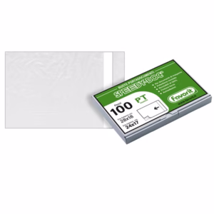 Busta adesiva Speedy Doc - apertura lato corto - PT (22,5 x 16 cm) - PPL/PE - trasparente - Favorit - conf. 100 pezzi