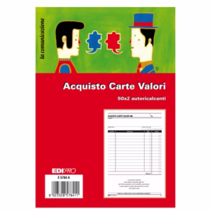 Blocco acquisto valori bollati - 50/50 fogli autoricalcanti - 23 x 15cm - Edipro