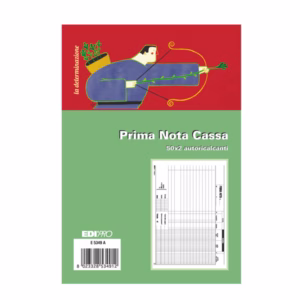 Blocco prima nota cassa - 50/50 fogli autoricalcanti - 14,8 x 23cm - Edipro