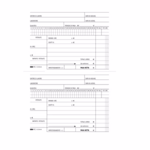 Blocco retribuzioni domestici - 24 x 15cm - 25 fogli 3 copie ricalcanti - Edipro