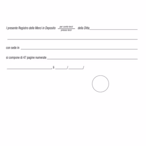 Registro merci in deposito - 31 x 24,5cm - 50 fogli - Edipro