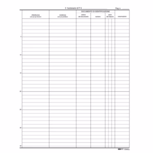 Registro persone alloggiate - 31 x 24,5cm - 46pg - Edipro