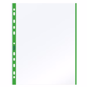 Buste forate con banda colorata - Linear - buccia - 21 x 29,7 cm - verde - Favorit - conf. 10 pezzi