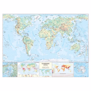 Carta geografica Mondo - scolastica - murale - Belletti