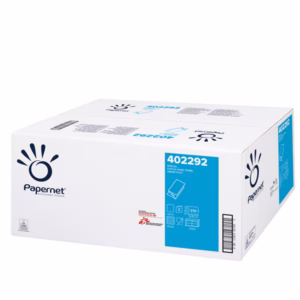 Asciugamani piegati a V special - 2 veli - 20 gr - 24 x 21 cm - goffratura a onda - bianco - Papernet - conf. 210 pezzi