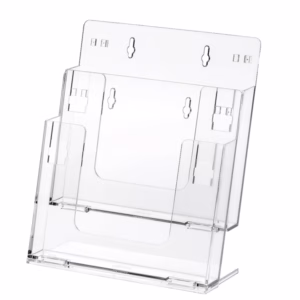 Portadepliant componibile - da banco e parete - 2 tasche A4 - Lebez