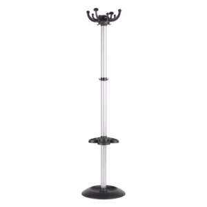 Appendiabiti Jolly - con portaombrelli - 8 posti - 168 x 40 cm - nero/grigio - Unisit