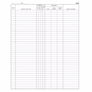 Registro arrivi/partenze - 31 x 24,5cm - 46pg - Edipro