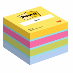 Blocco foglietti Minicubo - 2051-U - 51 x 51 mm - 72 gr - colori assortiti - 400 fogli - Post it®