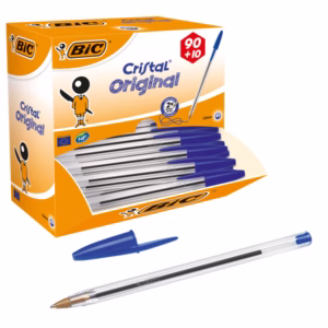 Penna a sfera Cristal - punta media 1,0mm - blu - Bic - conf. 90+10 pezzi