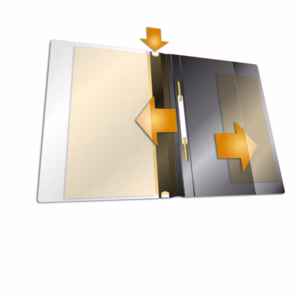 Cartellina ad aghi Duraplus - copertina personalizzabile - 21x29,7 cm - nero - Durable