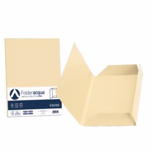 Cartelline 3 lembi Acqua - 200 gr - 24,5x34,5 cm - camoscio - Favini - conf. 25 pezzi