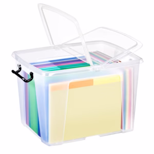 Contenitore multiuso con coperchio - 47,5x39,5x31,5 cm - 40 L - PPL - trasparente - Strata