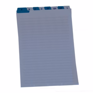 Schede - rubrica A/Z - 24x17 cm (verticale) - bianco - Edipro