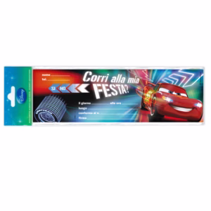 Blocchetto invito alla festa Cars 2 Disney - Rex Sadoch - conf. 10 inviti