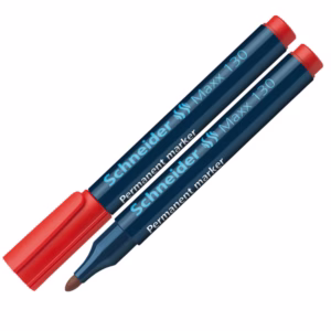 Marcatore permanente Maxx 130 - punta conica - Tratto 1,00-3,00mm - rosso - Schneider