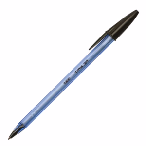 Penna a sfera con cappuccio Cristal Soft - punta 1,2mm - nero - Bic - conf. 50 pezzi