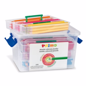 Matite colorate Jumbo - diametro mina 5,5 mm - 12 colori - Primo - astuccio 120 pezzi