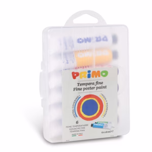 Tubi tempera - 18 ml - colori assortiti - Primo - astuccio 6 pezzi