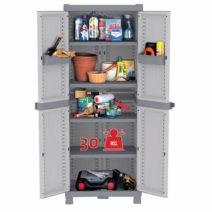 Armadio Domino Wave - Base 2700 UW - 2 ante - 70 x 43,8 x 181,8 cm - PPL - grigio - Terry