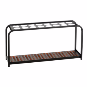 Portaombrelli Multi - 16 posti - 100,2 x 26 x 52,5 cm - nero/acciaio - Medial International