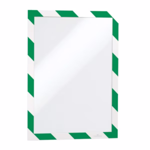 Cornice Duraframe Security - adesiva - pannello magnetico - A4  (21 x 29,7 cm) - verde/bianco - Durable