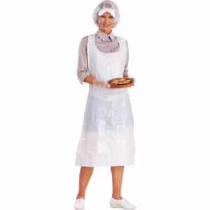 Grembiule - polietilene - monouso - 120 x 70 cm - taglia unica - bianco - Deltaplus - conf. 100 pezzi