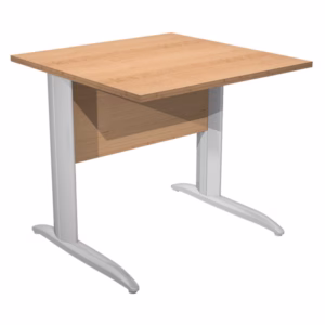 Scrivania Easy fianchi verniciati effetto cromato - lineare - 80 x 80 x 72 cm - faggio - Artexport