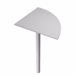 Raccordo angolare 90° per scrivanie Easy - 80 x 80 cm - grigio/grigio alluminio - Artexport