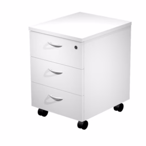 Cassettiera Easy - 3 cassetti - con ruote - 41,8 x 52 x 59,5 cm - bianco - Artexport