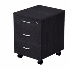 Cassettiera Easy - 3 cassetti - con ruote - 41,8 x 52 x 59,5 cm - nero venato - Artexport