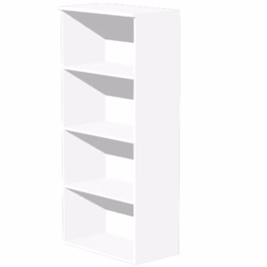 Mobile Easy - alto a giorno - 80 x 35 x 180 cm - bianco - Artexport