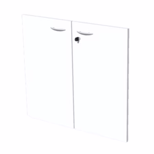 Coppia ante Easy - per mobile basso - 80 x 67 cm - spessore 18 mm - melaminico - bianco - Artexport
