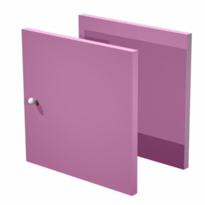 Coppia ante Rainbow - 32,2x32,1 cm - per libreria - viola - Artexport