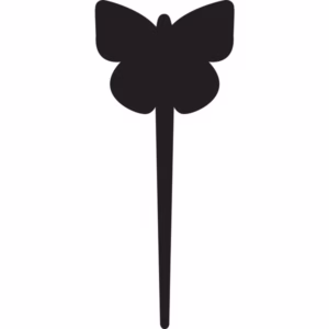 Silhouette Tags - forma farfalla - nero - Securit - set 5 pezzi