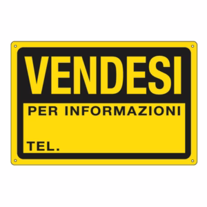 Cartello segnalatore - 30x20 cm - VENDESI - PPL - Cartelli Segnalatori