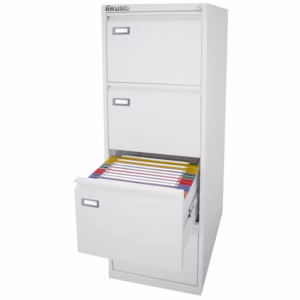 Classificatore Kubo - per cartelle sospese - 4 cassetti - 46 x 62 x 132 cm - bianco - Bertesi